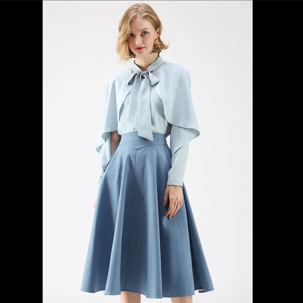 💙Chicwish simplicity skirt on blue💙